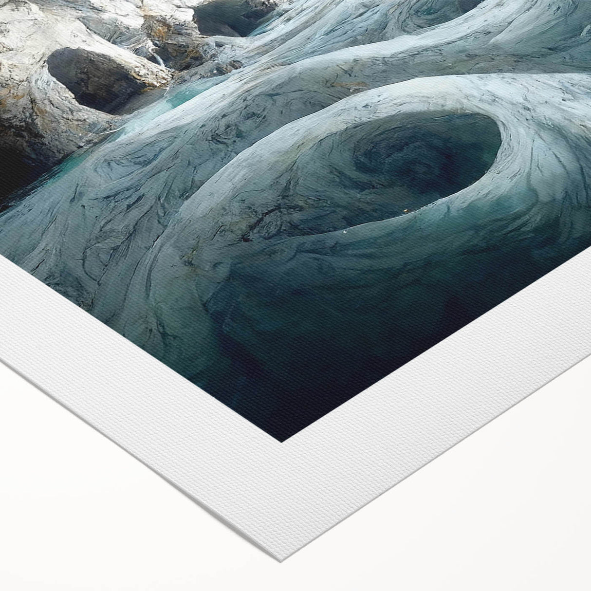 Rolled canvas wall art showcasing a vibrant landscape design with caves, featuring rich colors and intricate details, ideal for home decor enhancement.