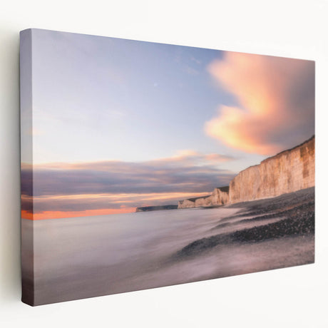 Stretched canvas wall art showcasing a breathtaking cliff landscape design, featuring vibrant colors and intricate details, perfect for home decor or office spaces.