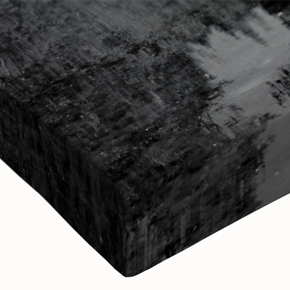 Close-up of a stretched canvas showcasing a vibrant countryside landscape design, featuring lush greenery and rolling hills, ideal for home decor. This wall art adds a serene touch to any interior space.