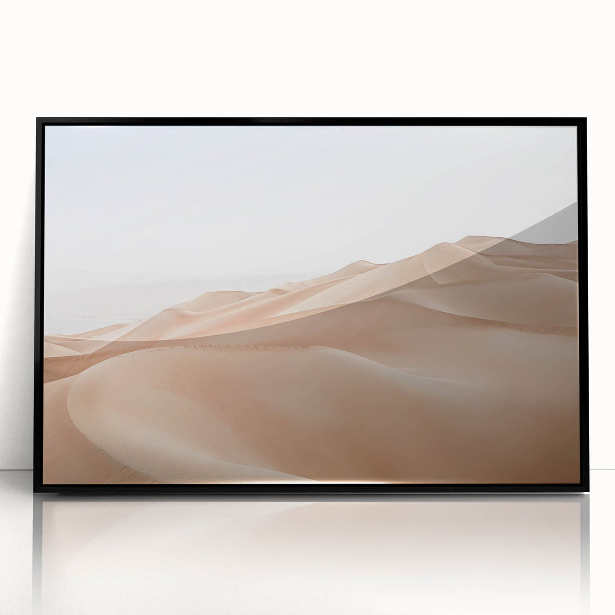 Framed acrylic wall art featuring a stunning desert landscape design with vibrant colors and intricate details, perfect for modern home decor.