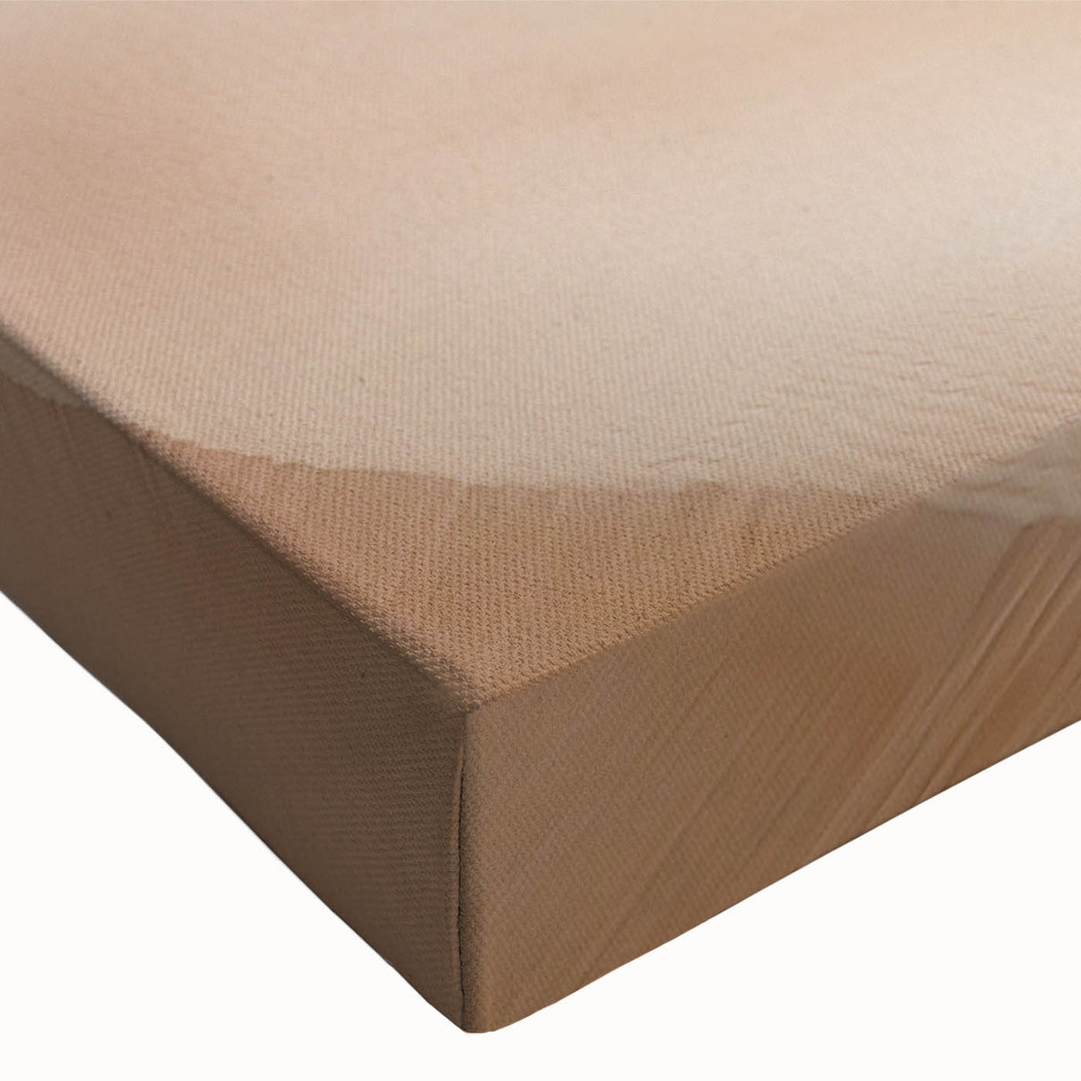 Close-up of a stretched canvas showcasing a desert landscape wall art design, featuring warm earth tones and intricate details, perfect for home decor.