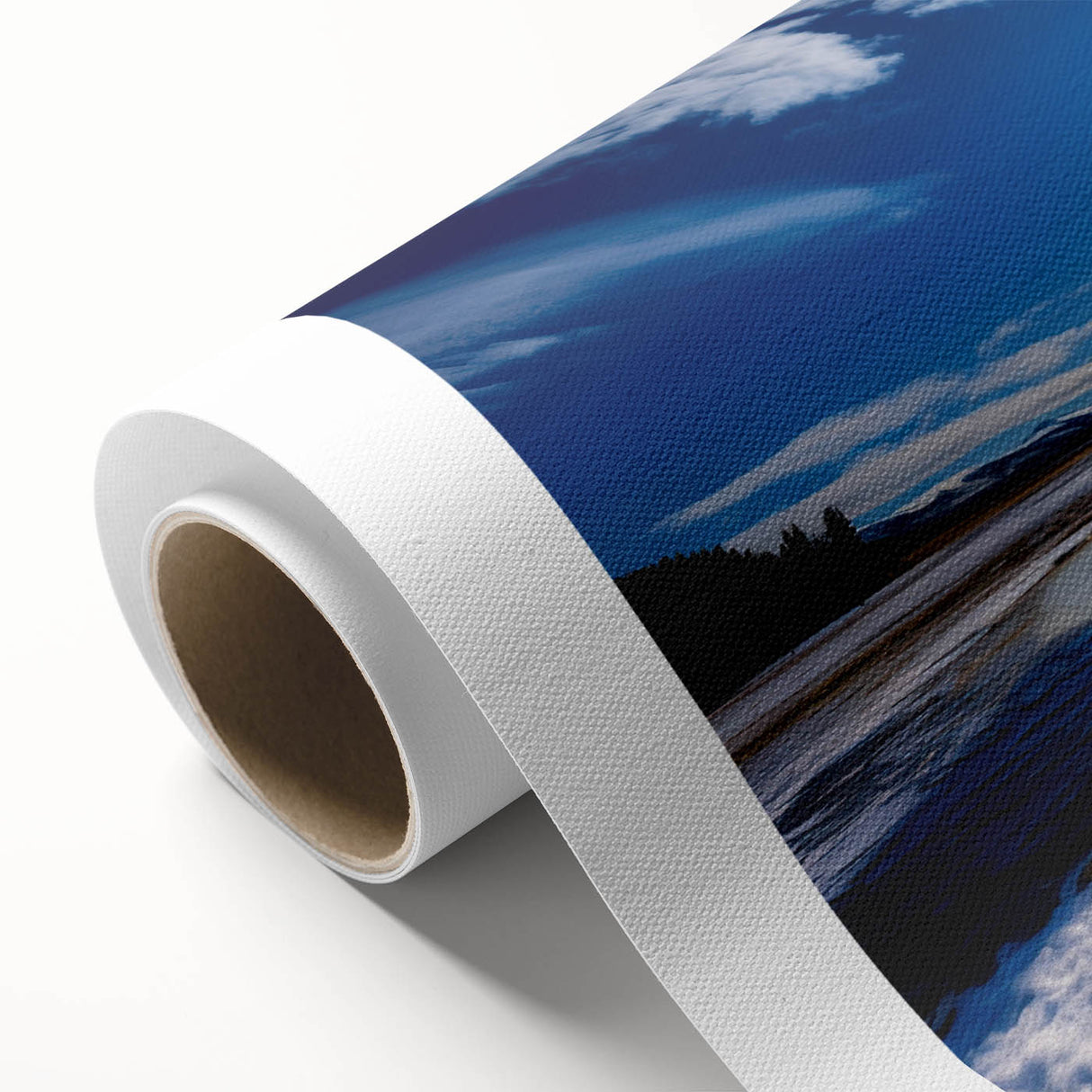 Vibrant rolled canvas art depicting a stunning geyser landscape design, showcasing rich colors and dynamic textures, ideal for home decor and art enthusiasts. Perfectly packaged in a durable tube for safe delivery.