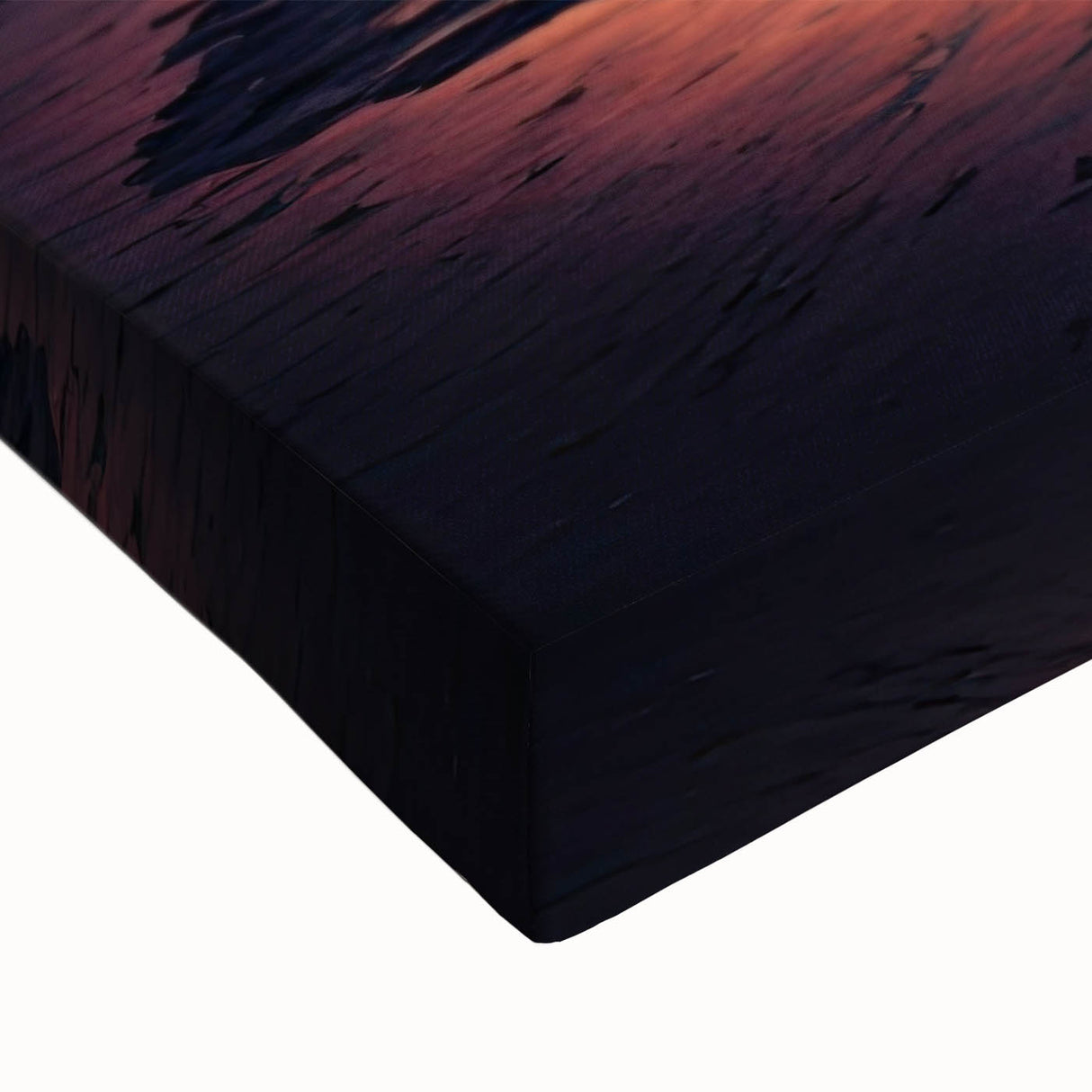 Stretched canvas wall art showcasing a vibrant geyser design with intricate details in blue and yellow hues, perfect for modern home decor.