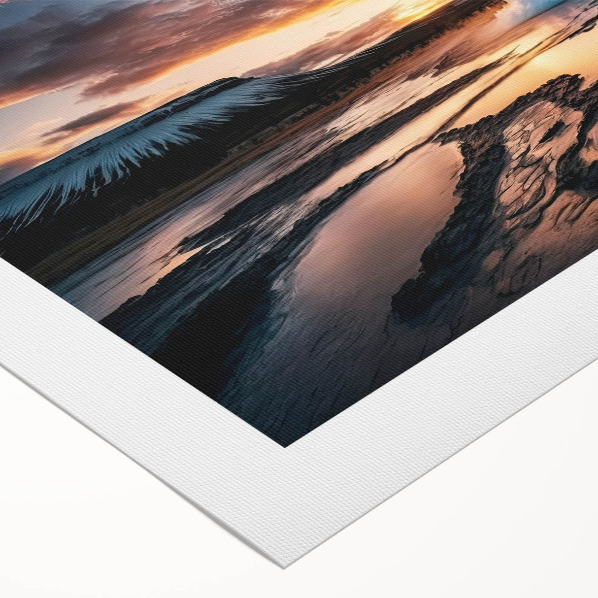 Vibrant rolled canvas showcasing a stunning geyser landscape design, perfect for home décor. The artwork features rich colors and intricate details, elegantly packaged in a protective tube. Ideal for adding a touch of nature-inspired beauty to any room.