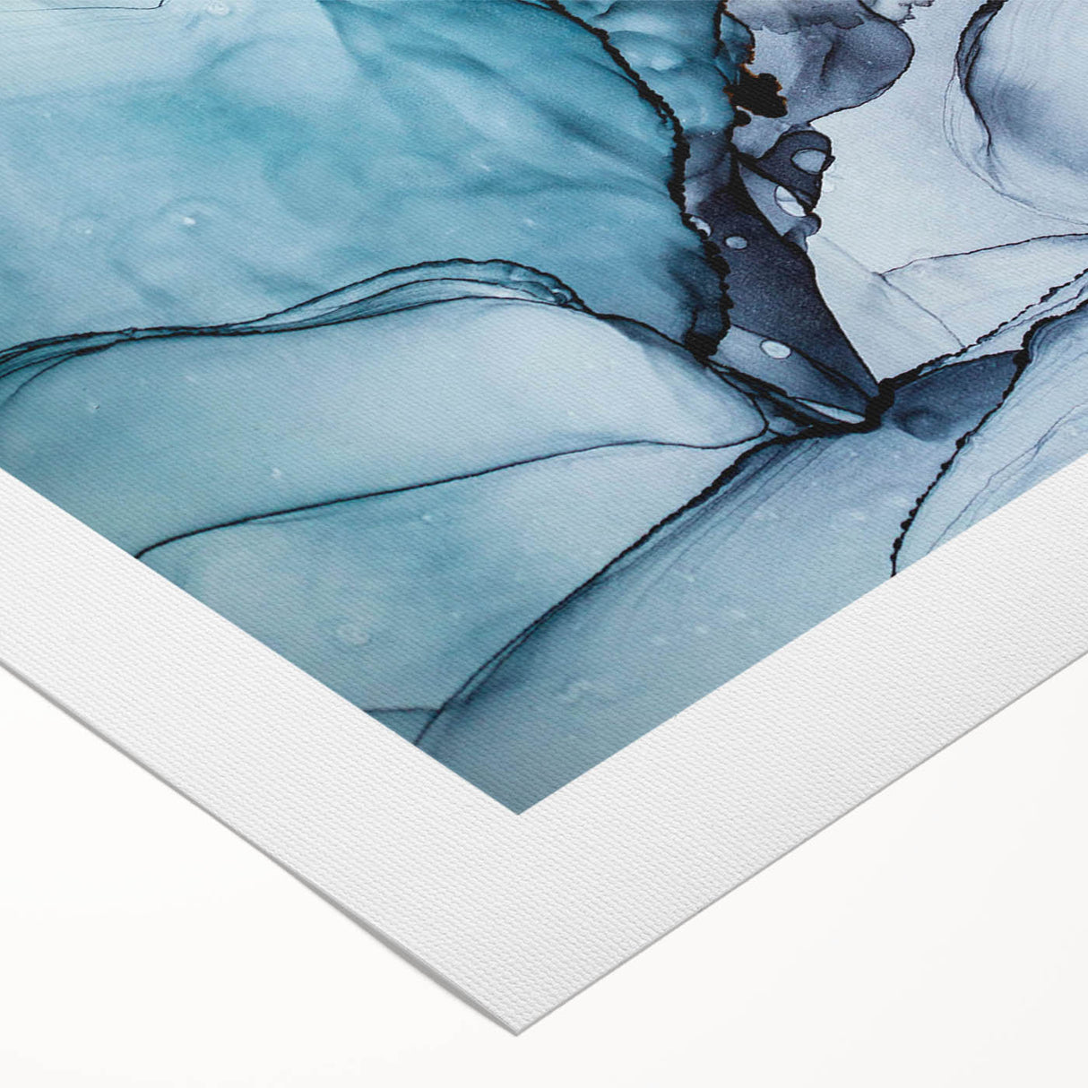 Stunning rolled canvas wall art showcasing a serene glacier landscape design, featuring vibrant blues and whites, perfect for modern home decor accents.