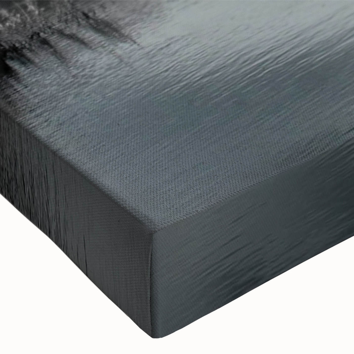 Close-up of a stretched canvas wall art piece showcasing a serene lake landscape with vibrant blues and greens, designed to enhance home decor.