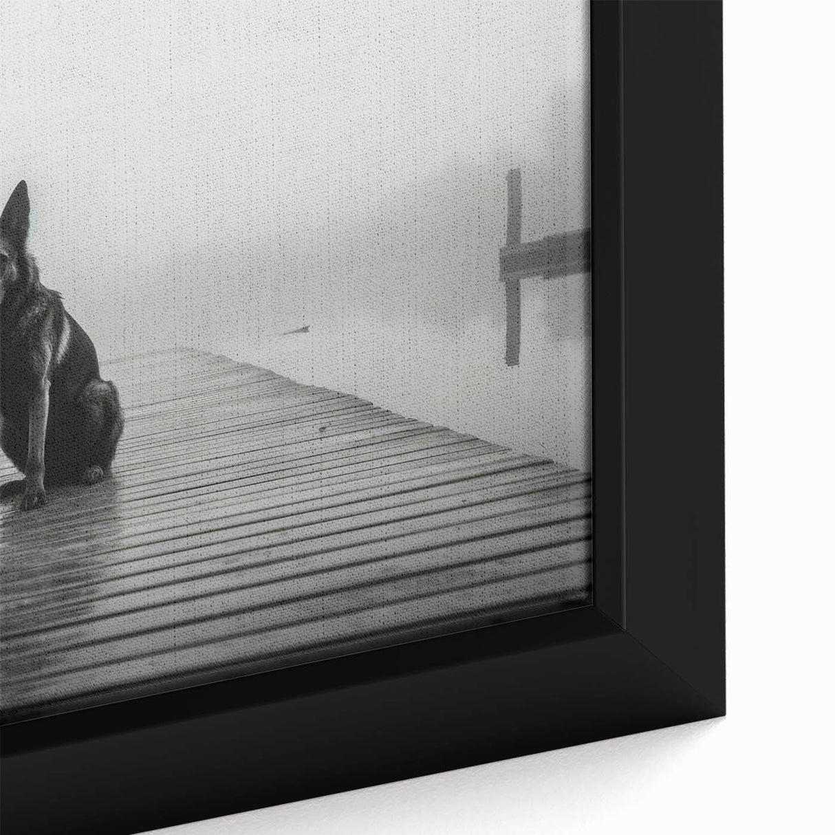 Framed canvas wall art depicting a serene lakeside landscape with vibrant colors and intricate details, perfect for enhancing home decor and creating a calming atmosphere.