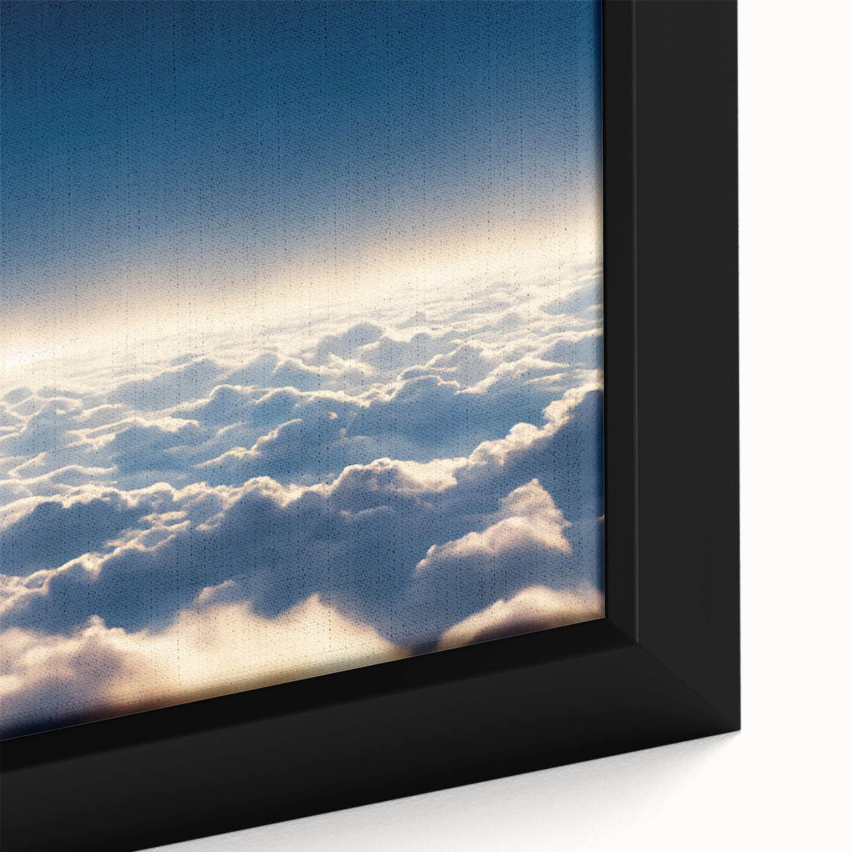 Close-up of a framed canvas featuring a vibrant landscapes and skyscapes design, showcasing rich colors and intricate details, perfect for home decor.