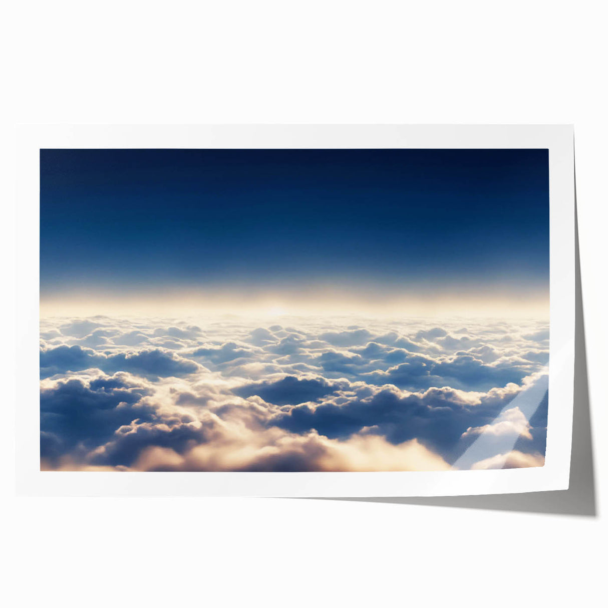 Rolled print showcasing a vibrant landscape and skyscape design, featuring rich colors and abstract patterns, ideal for modern home decor or art collection.