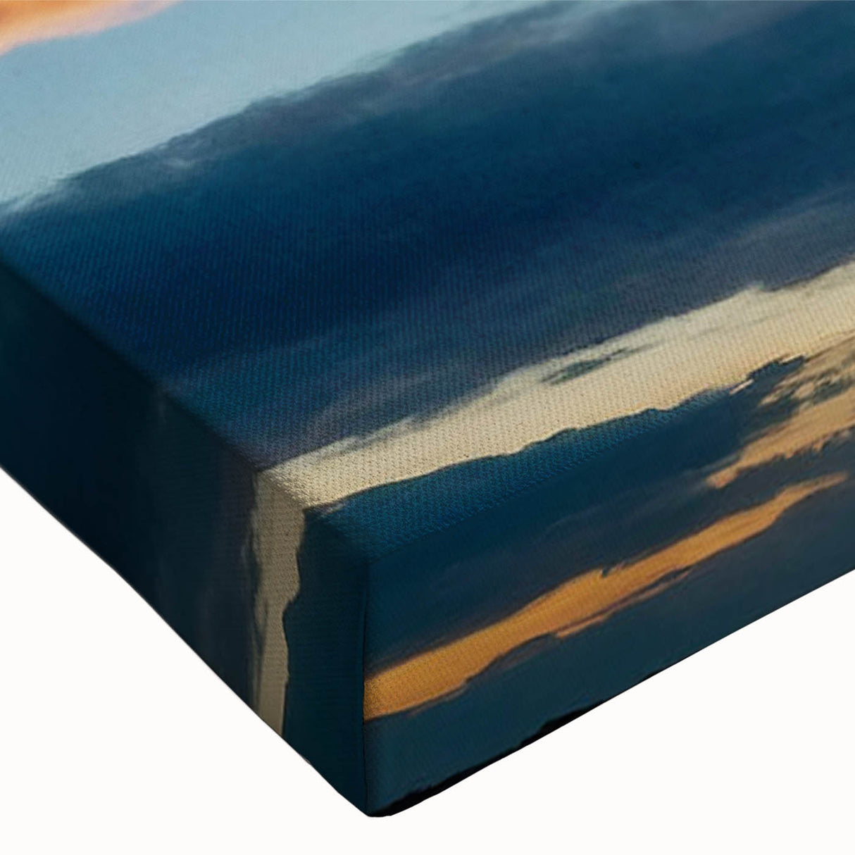 Close-up of a vibrant stretched canvas from the Landscapes & Skyscapes wall art collection, showcasing rich colors and intricate details perfect for home decor.