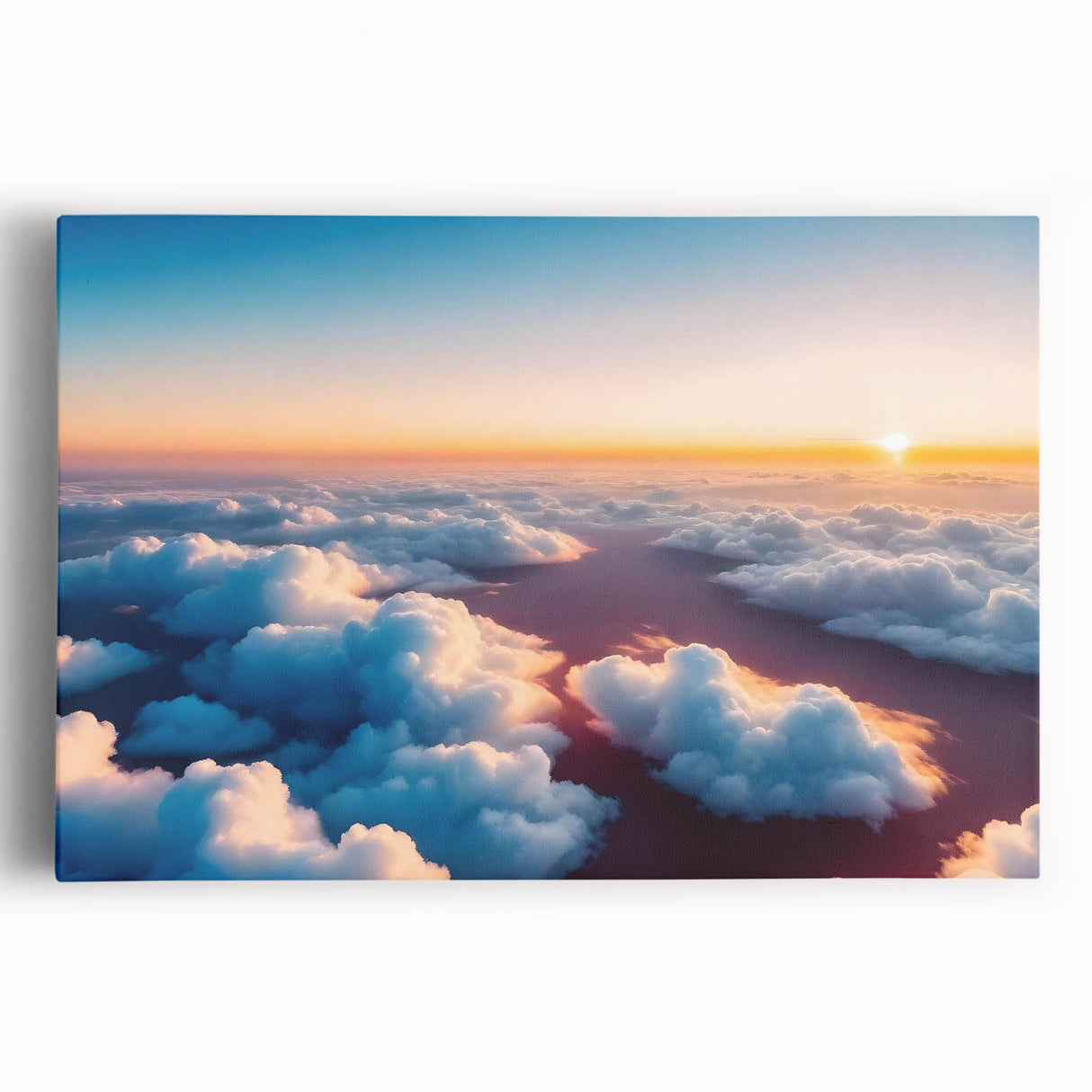 Stretched canvas artwork showcasing a vibrant landscapes and skyscapes design, featuring rich colors and intricate details, perfect for enhancing home decor.