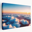 Stretched canvas wall art showcasing a vibrant landscape with dramatic skies, featuring rich colors and intricate details, perfect for modern home decor.
