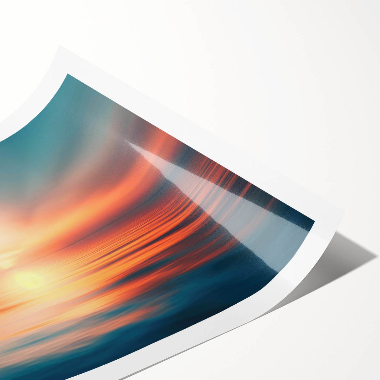 Vibrant rolled canvas print showcasing a stunning landscape with dramatic skies, perfect for home decor. Packaged securely in a protective cardboard tube for delivery.