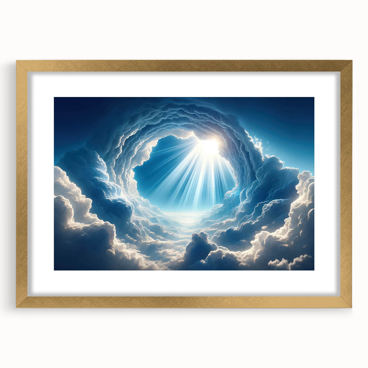 Framed wall art collection showcasing a stunning landscape and skyscape design with a gold mat, perfect for elevating home decor and adding elegance.
