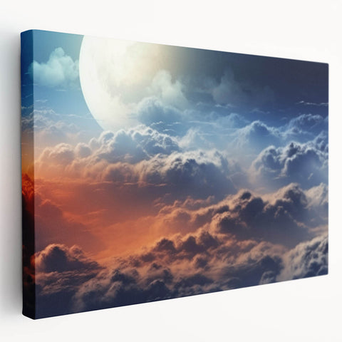 Stretched canvas wall art showcasing a vibrant landscapes and skyscapes design, emphasizing rich colors and intricate details, perfect for home décor.
