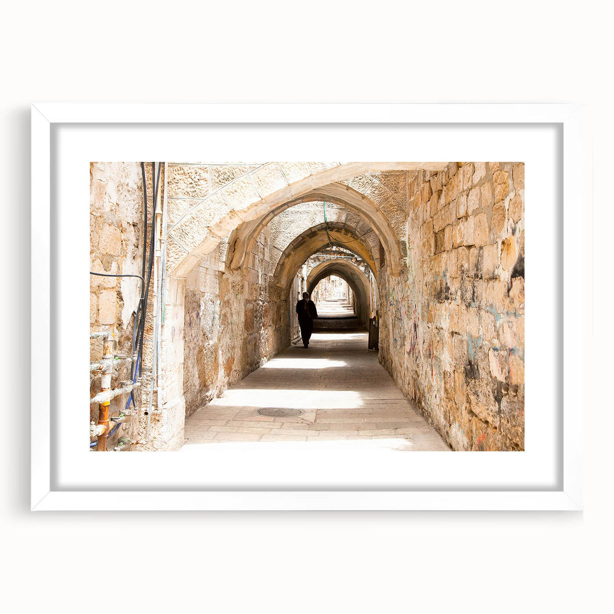 Framed wall art collection showcasing a vibrant landscape street design with a white mat, perfect for modern home decor and interior styling. Ideal for art enthusiasts.