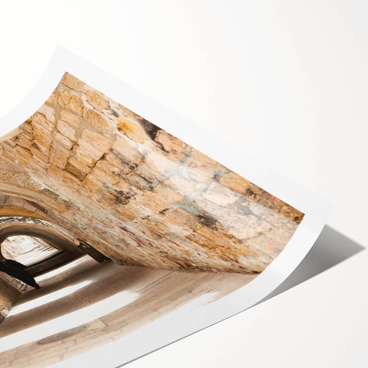 Rolled print of a vibrant street landscape artwork showcasing bold colors and dynamic urban scenes, designed for modern home decor. Perfect for wall art enthusiasts.