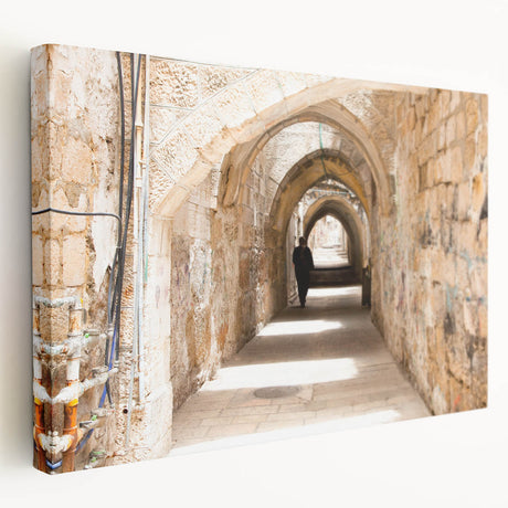 Stretched canvas wall art showcasing a vibrant street landscape design with bold colors and intricate details, ideal for modern home decor and art enthusiasts.