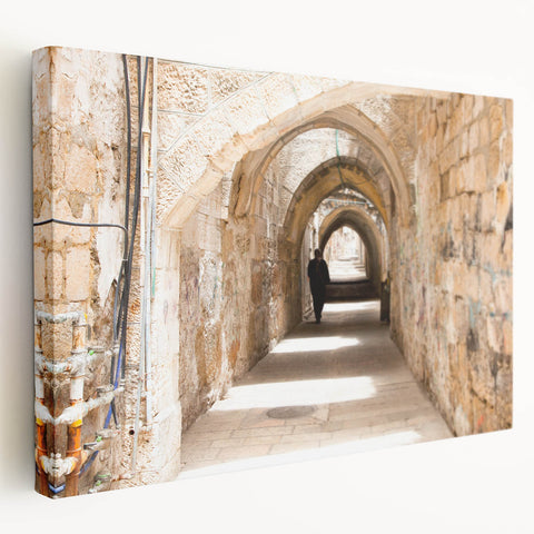 Stretched canvas wall art showcasing a vibrant street landscape design with bold colors and intricate details, ideal for modern home decor and art enthusiasts.