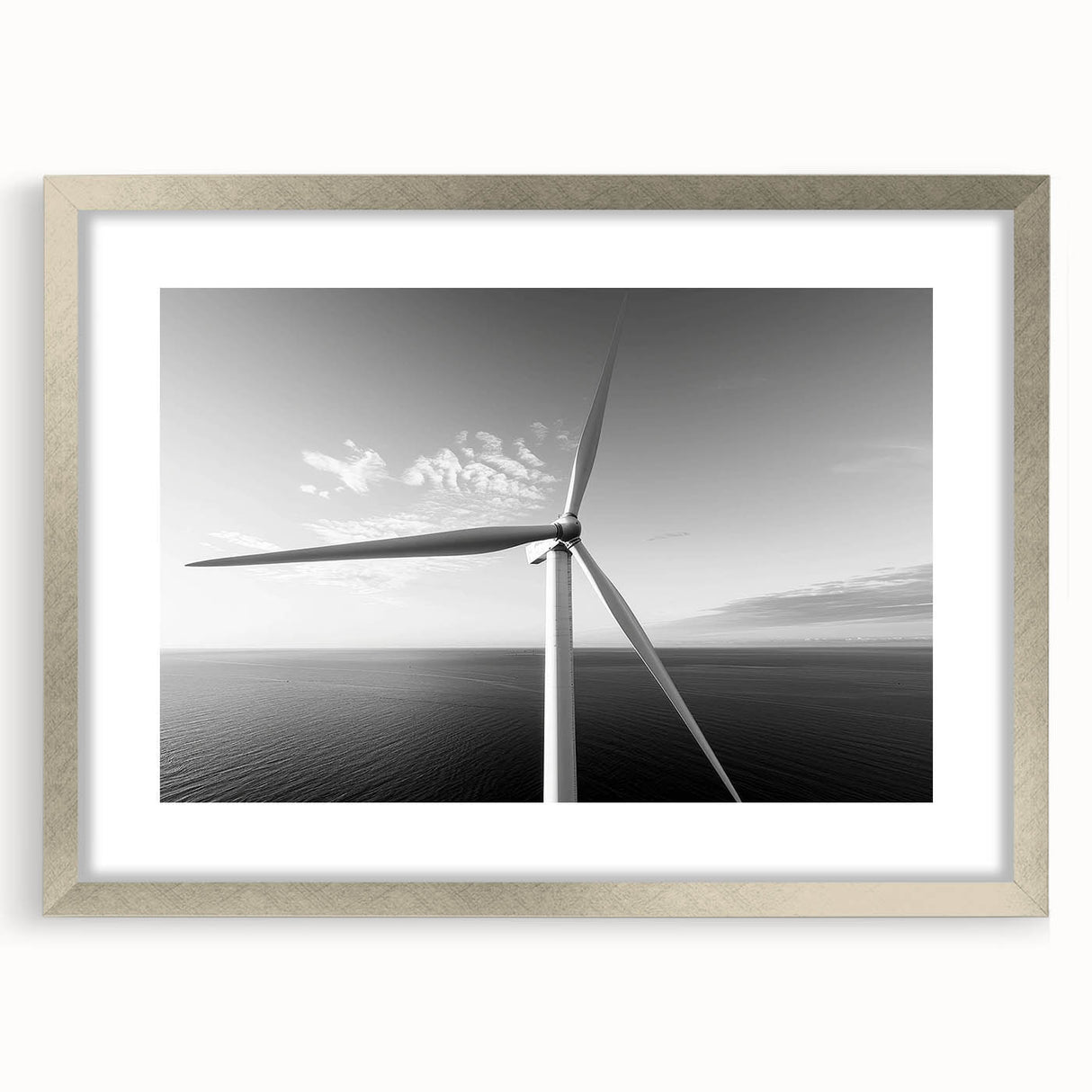 Framed wall art collection featuring picturesque landscapes and windmills in a silver frame with a mat, perfect for enhancing home decor and adding elegance.