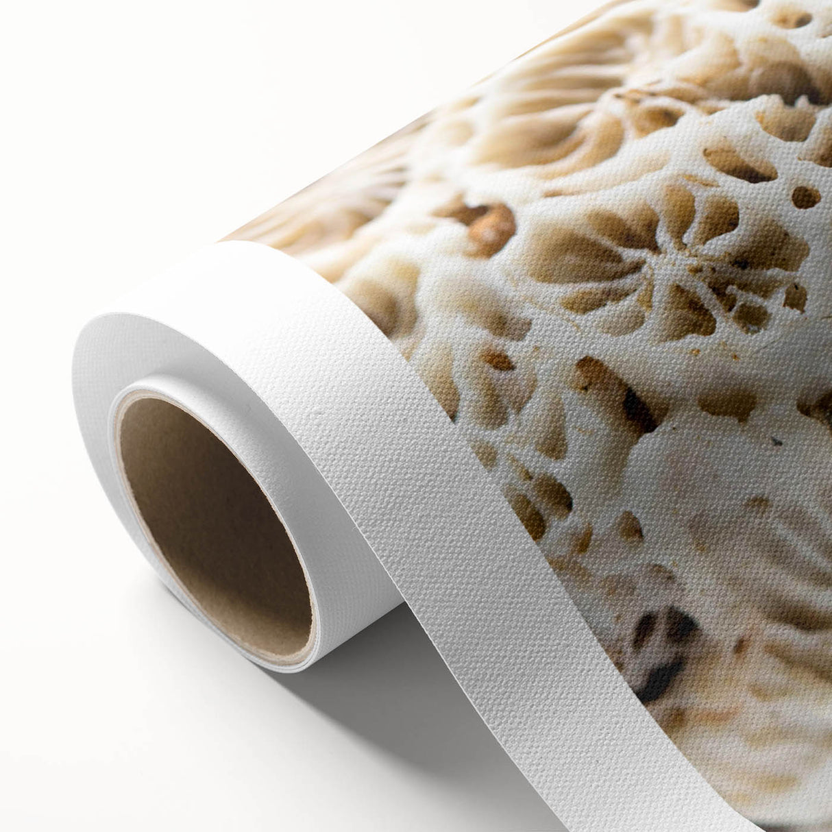 Vibrant rolled canvas wall art showcasing a stunning marine life and coral design, perfect for ocean-themed decor, featuring rich colors and intricate patterns.