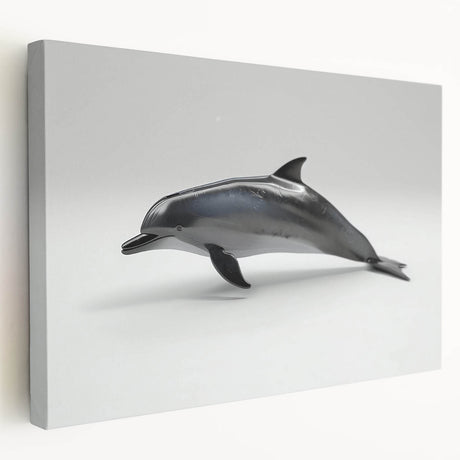 Stretched canvas wall art showcasing a vibrant dolphin design in a marine life theme, featuring rich colors and intricate details, perfect for ocean-inspired decor.
