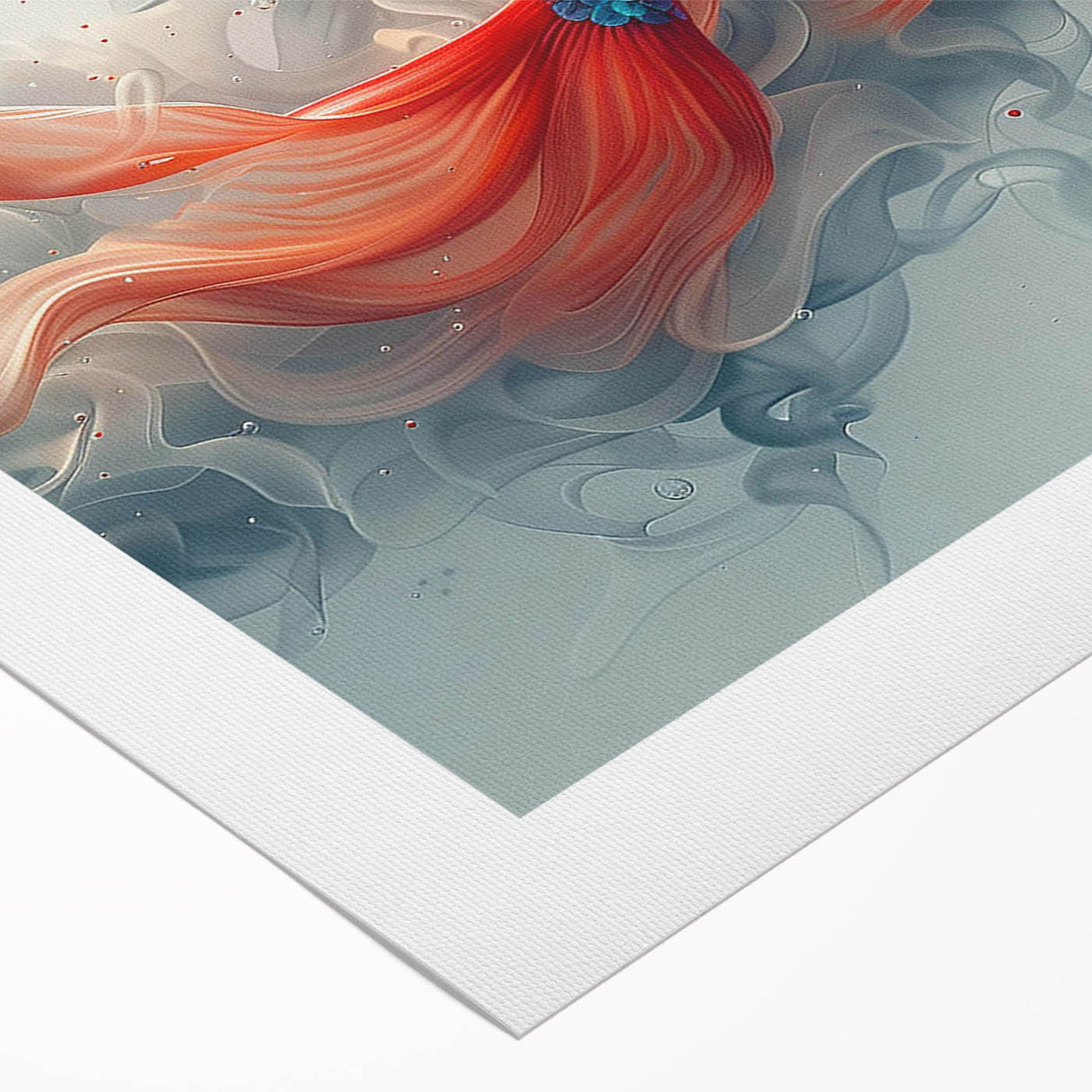 Vibrant rolled canvas wall art showcasing a colorful marine life fish design, perfect for ocean-themed decor. Ideal for enhancing living spaces with an aquatic touch.