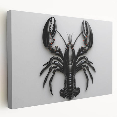 Vibrant stretched canvas wall art showcasing a detailed marine life lobster design, featuring rich colors and textures, ideal for ocean-themed decor. Perfect for enhancing coastal aesthetics in homes or offices.