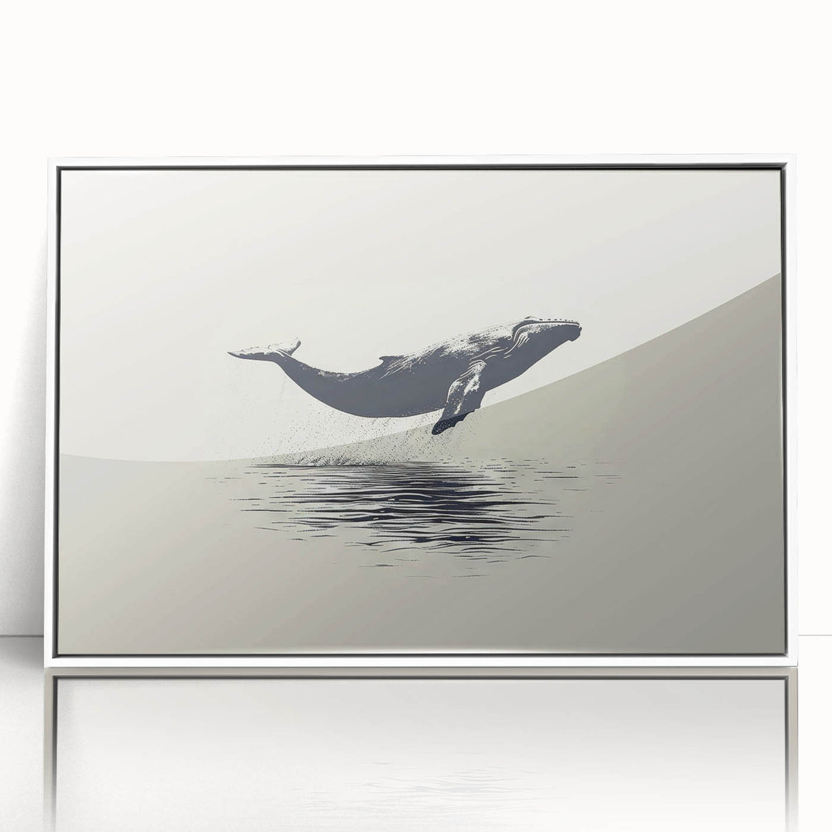 Framed acrylic wall art featuring a striking orca design, showcasing vibrant marine life colors on a white background, perfect for ocean-themed decor.