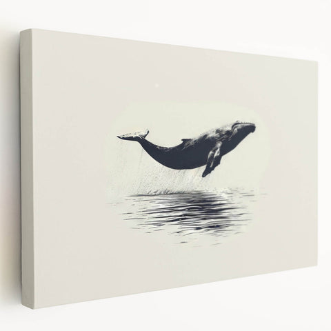 Stretched canvas wall art showcasing a stunning orca design in vibrant colors, perfect for marine life enthusiasts. Ideal for adding a coastal vibe to home decor.