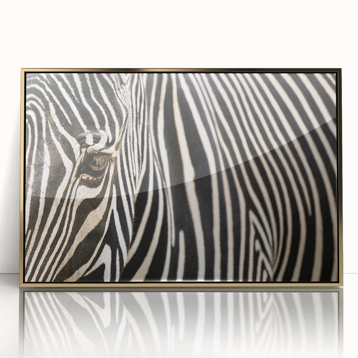 Large art print of a mid-century modernist bird design in muted earth tones on framed acrylic, ideal for nursery wall art.