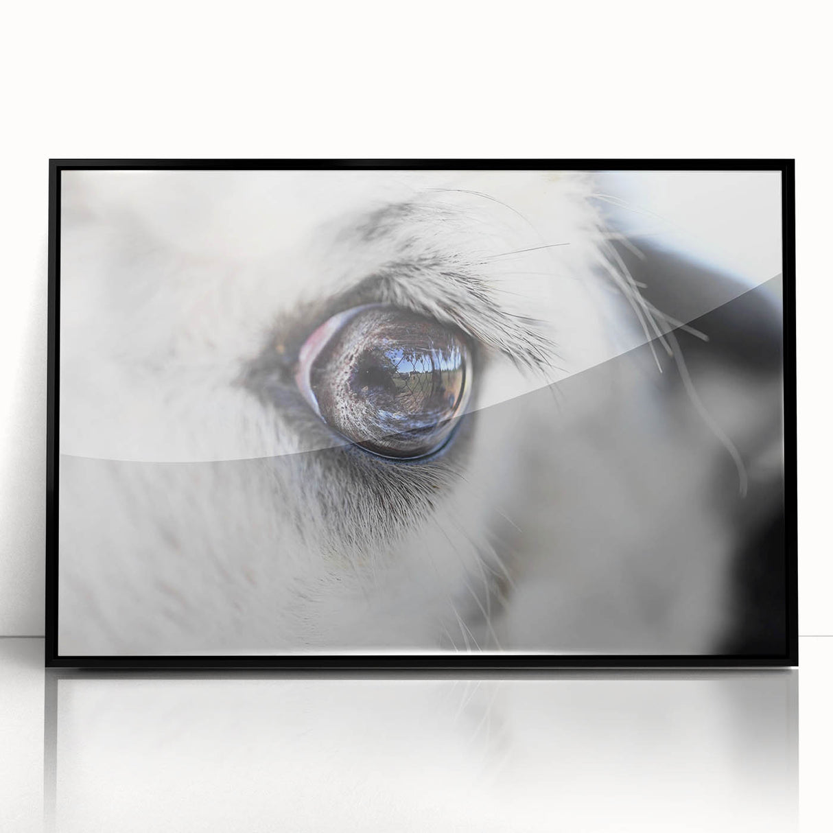 Large abstract wall art featuring a mid-century modernist bird design in muted earth tones, framed in black acrylic.