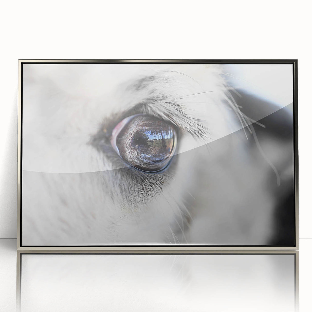 Mid-century modernist art depicting a bird in muted earth tones on a silver-framed acrylic, ideal for nursery wall art.