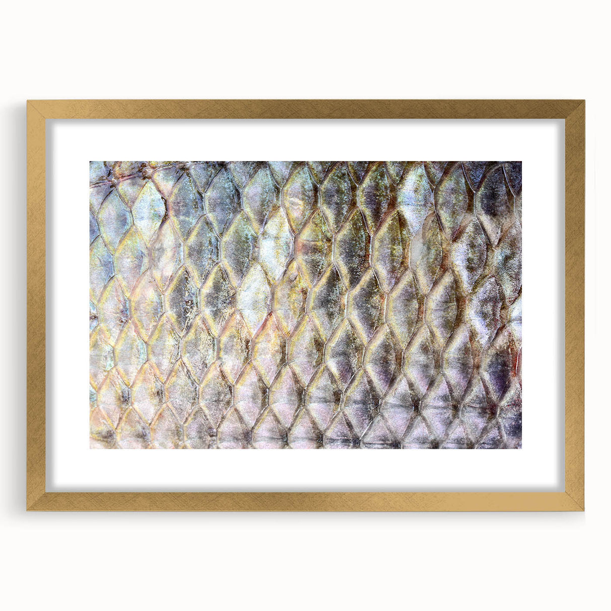 Extra large abstract art print of birds, with textured details in gold frame, ideal for living room decor.