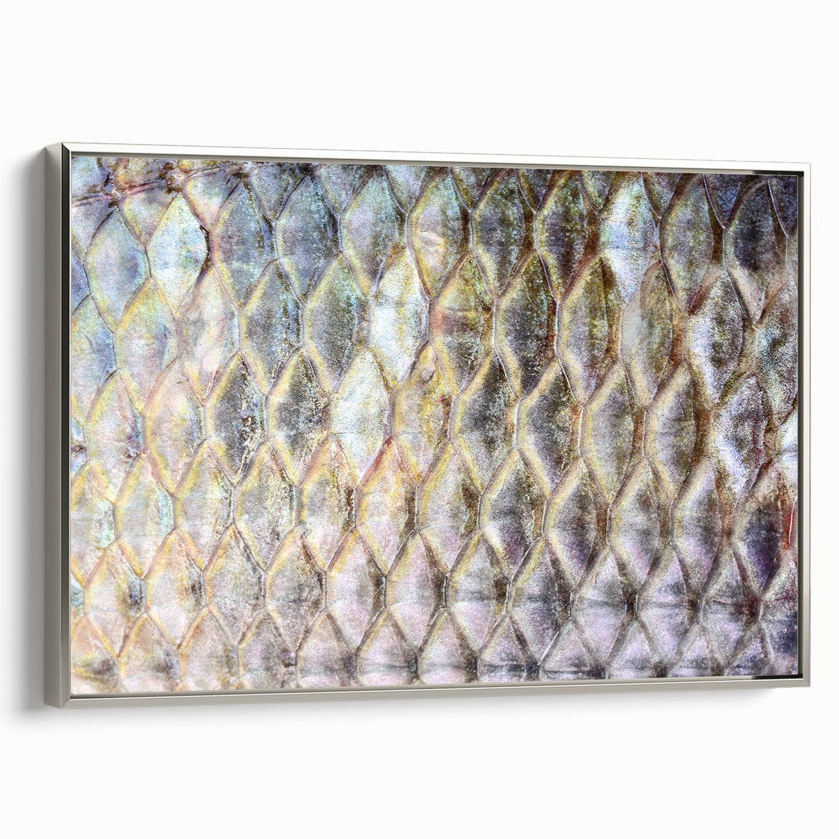 Framed canvas landscape painting of colorful birds in flight, set against a black background, ideal for living room decor.