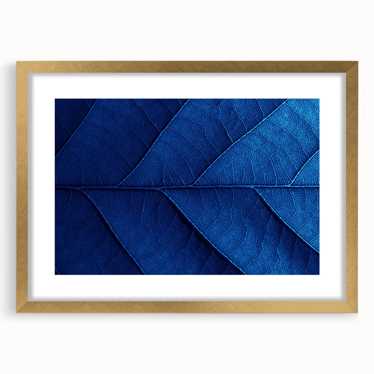 Extra large abstract art print with textured florals in gold frame, ideal for living room decor.