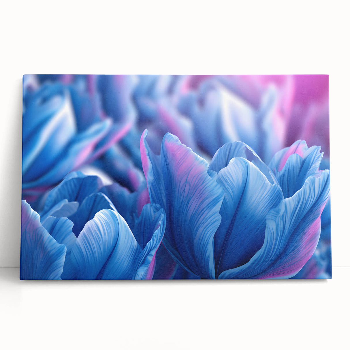 Black and white close-up floral image on stretched canvas, ideal for kitchen wall art or bedroom decor.