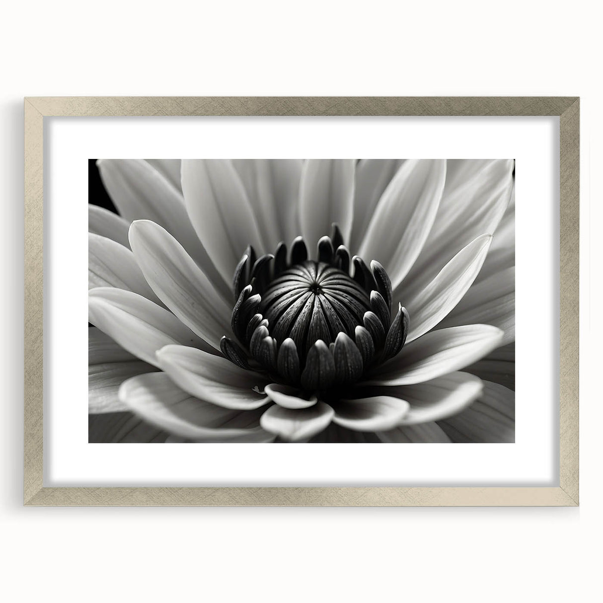 Textured art print of abstract florals in soft pastel colors, framed in silver, ideal for bedroom decor.