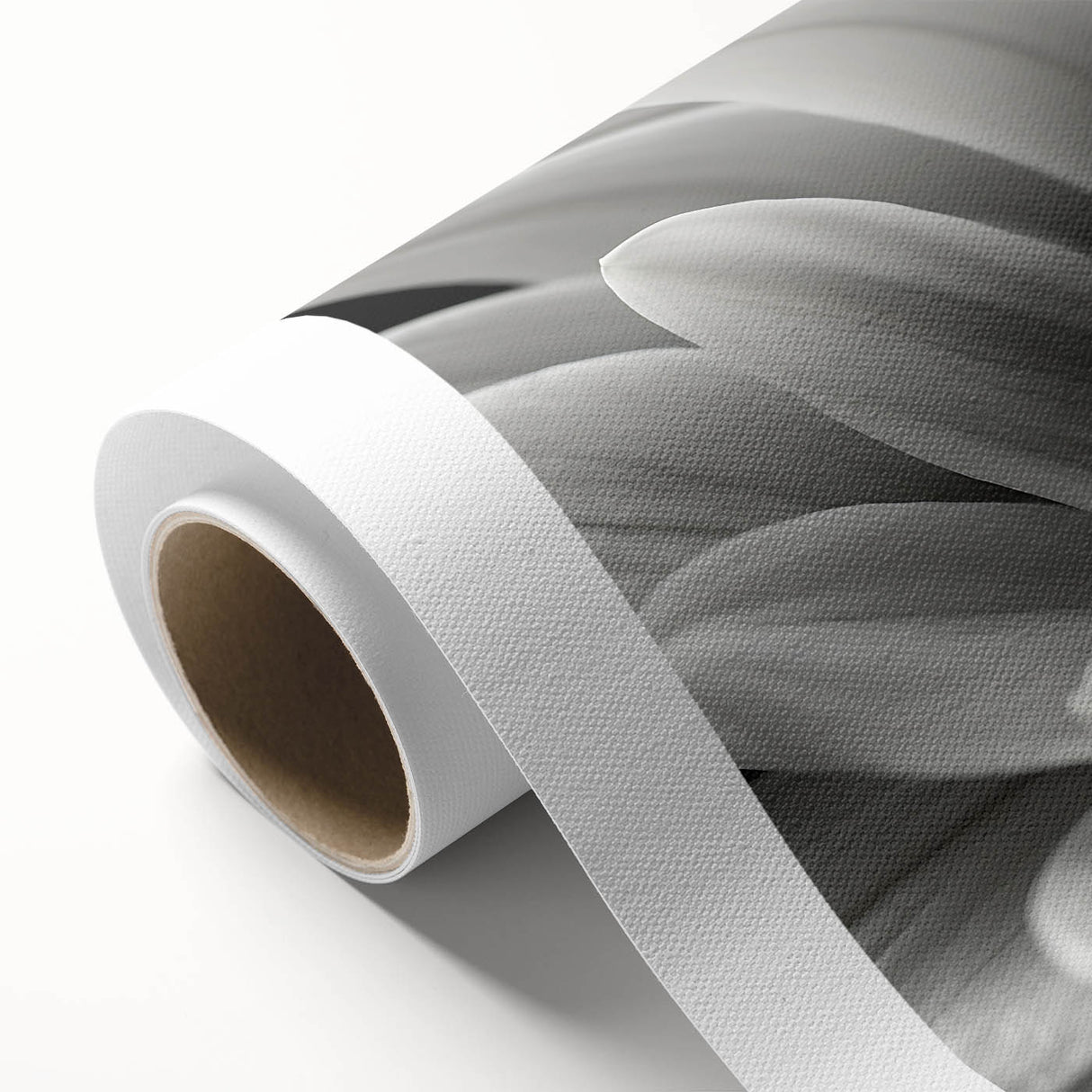 Art deco floral poster on rolled canvas, featuring pastel shades, ideal for nursery wall art.