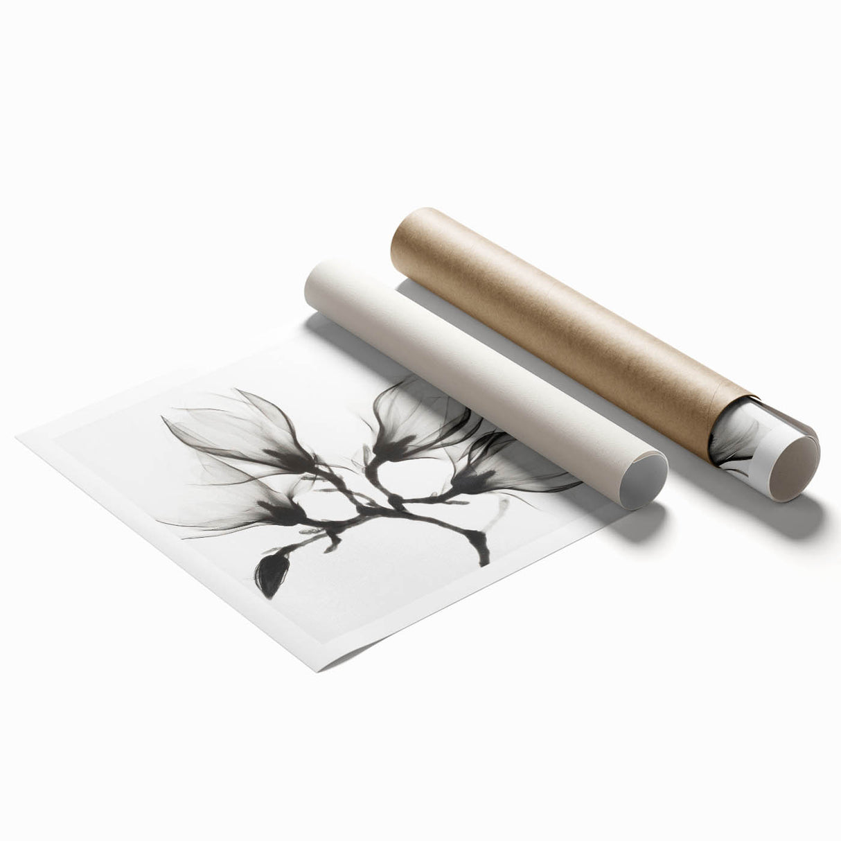 Extra large rolled print of close-up floral art in vibrant colors.