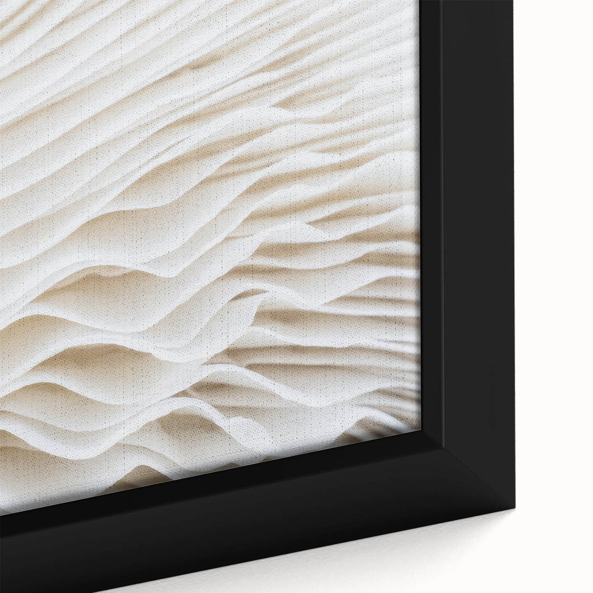 Close-up of textured black wall art featuring colorful leaves, on a framed canvas, suitable for living room decor.