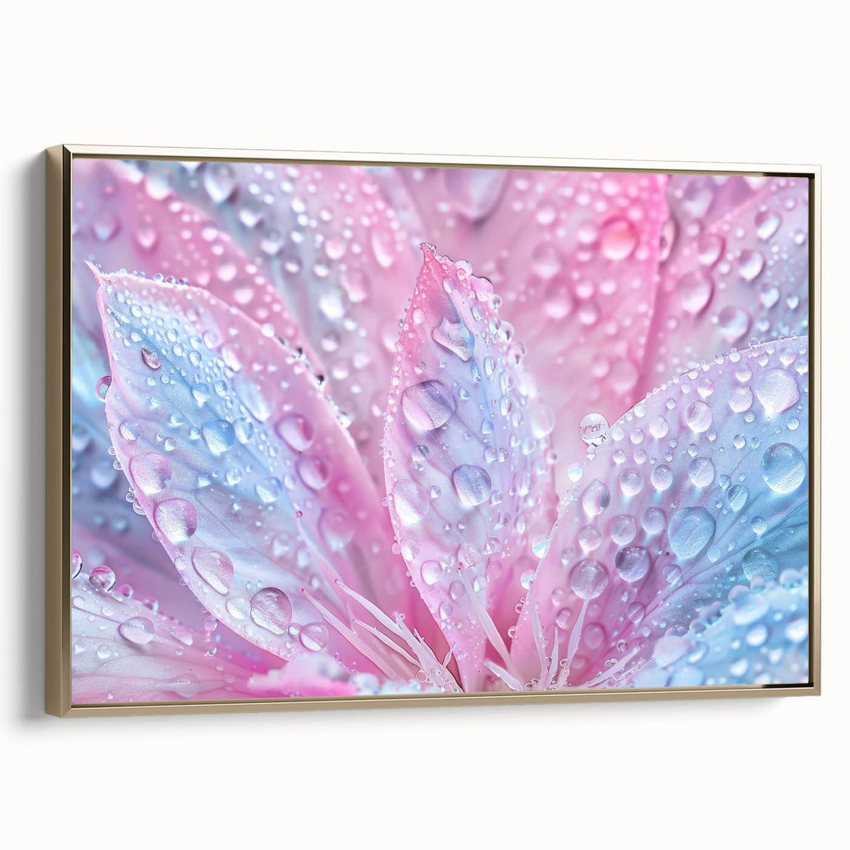 Framed canvas depicting a serene landscape with water elements, in muted earth tones, ideal for bedroom wall decor.
