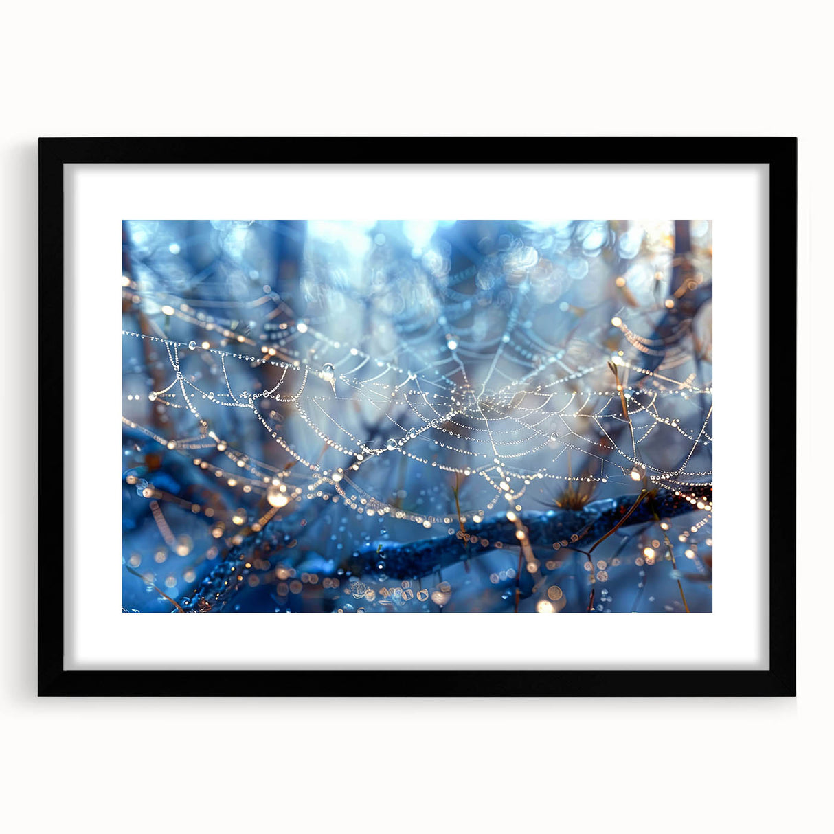 Extra large abstract art print featuring vibrant, colorful textures on a black framed canvas, ideal for living room decor.