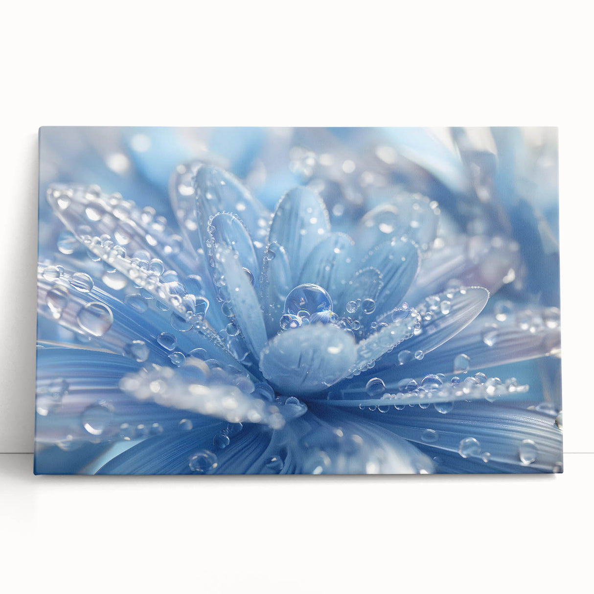 Black and white close-up of water ripples on stretched canvas, ideal for kitchen wall art or bedroom ambiance.