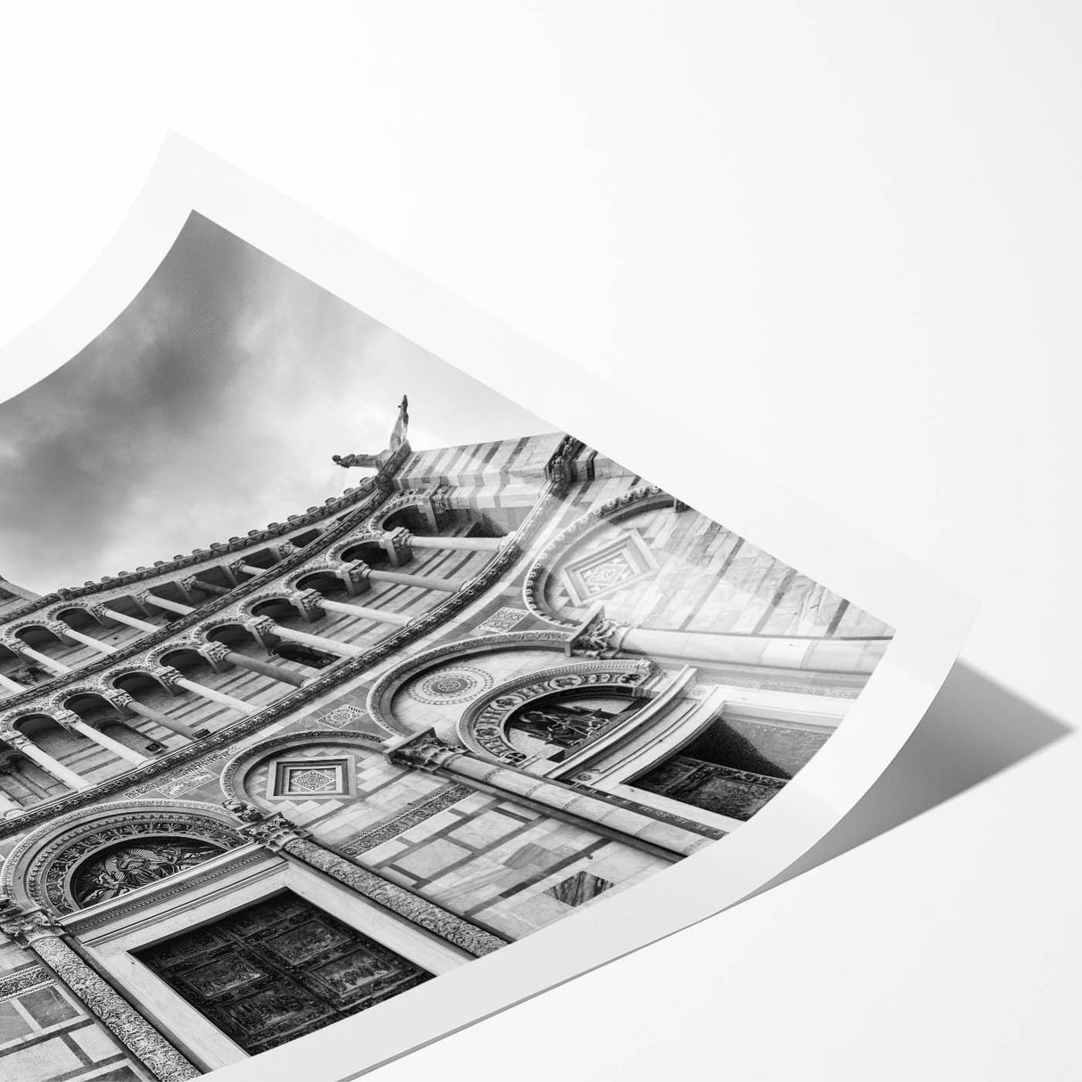 Extra large wall art featuring line art flowers in muted gray tones on a rolled canvas, ideal for large living room decor.