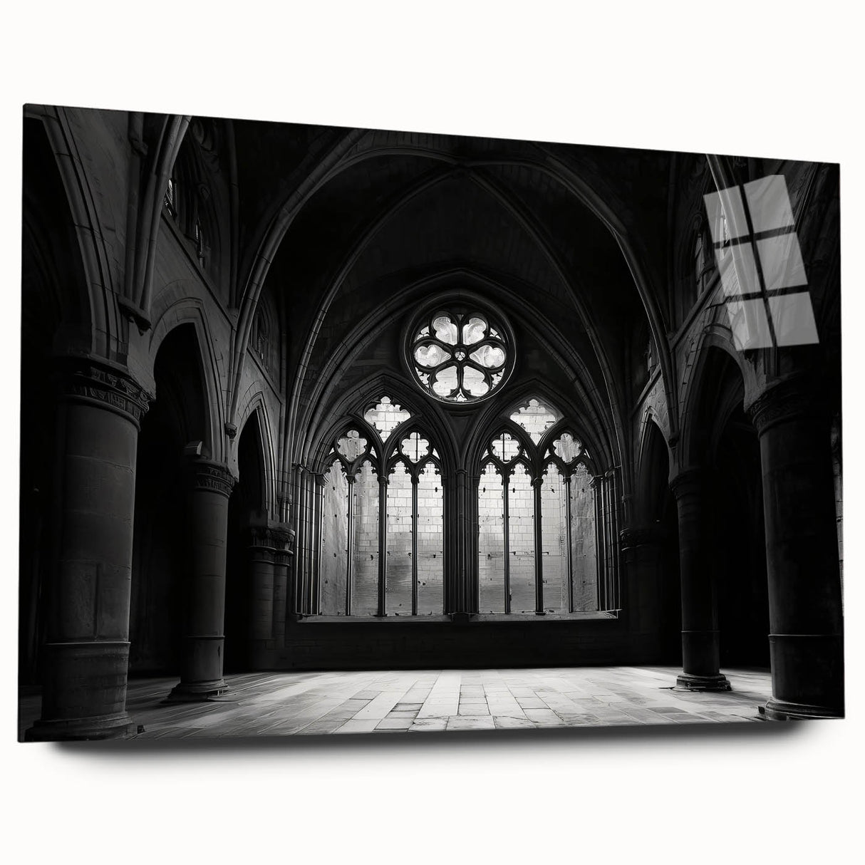 Large abstract wall art featuring a blend of soft pastel shades on acrylic glass, ideal for bedroom or dining room decor.