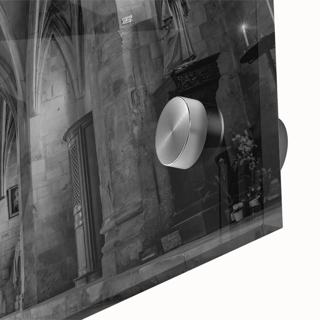 Large abstract wall art featuring muted earth tones on acrylic glass, ideal for dining room ambiance.