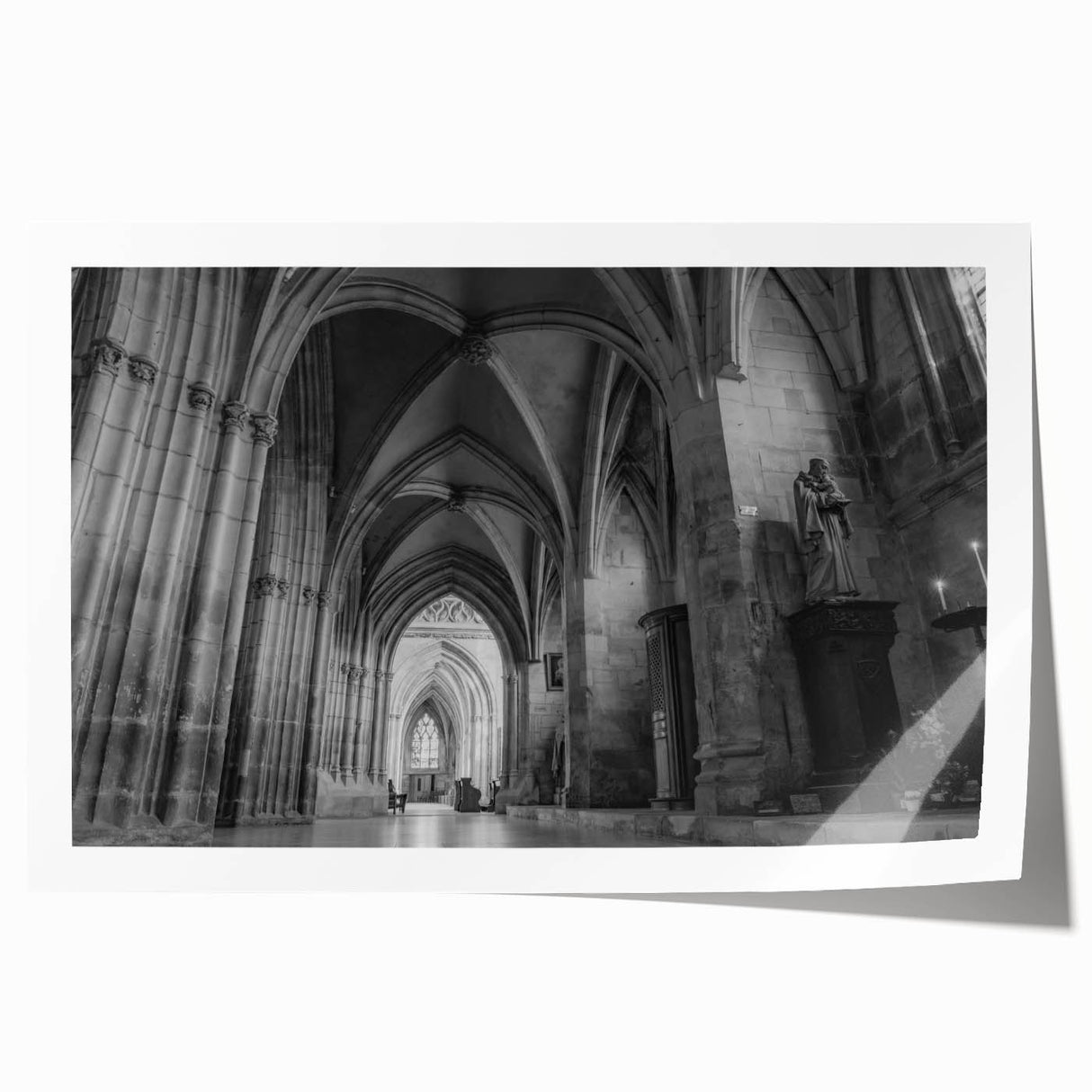 Floral art on rolled print featuring a mix of muted and vibrant hues, ideal for dining room wall decor.