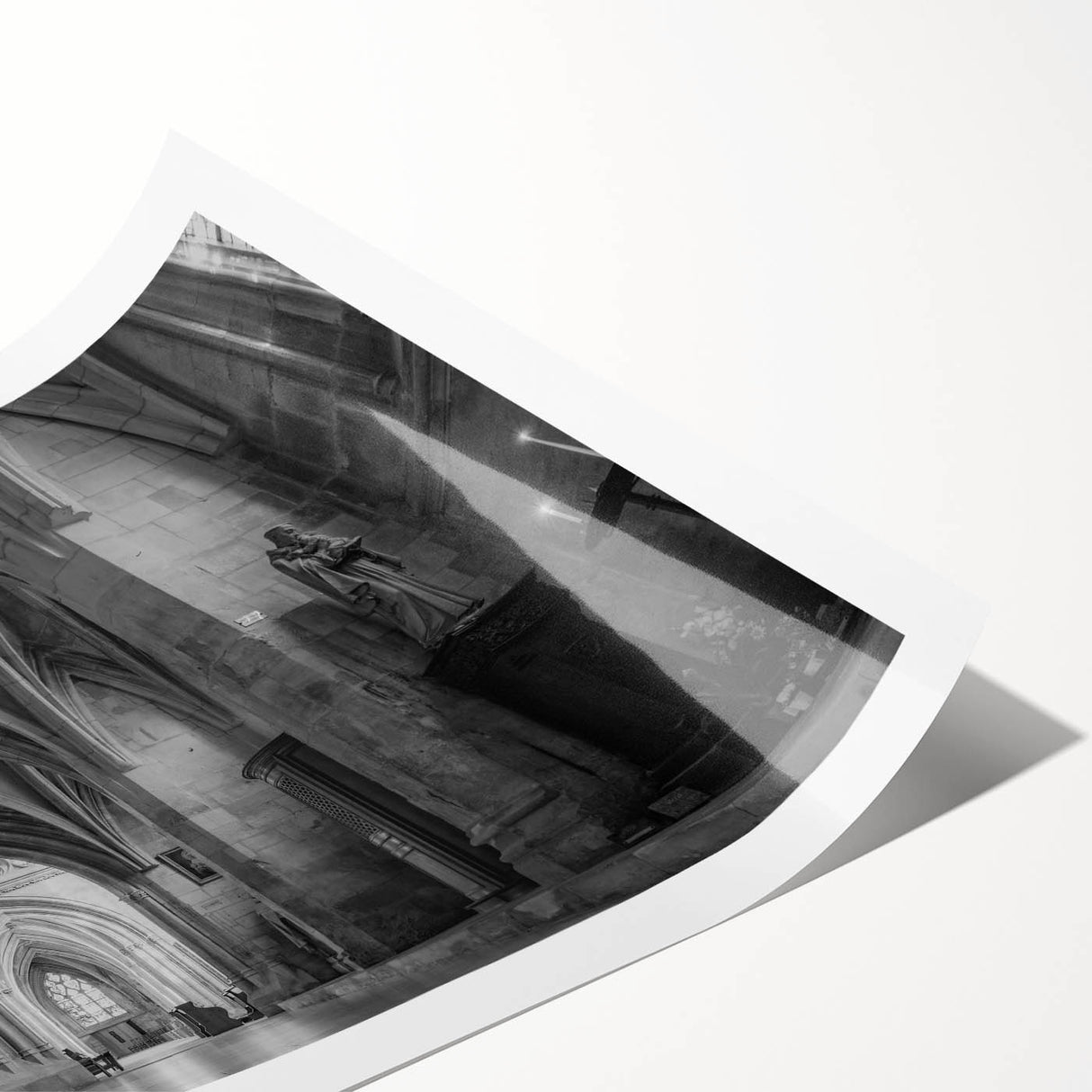 Extra large wall art featuring line art flowers in muted tones on rolled canvas, ideal for large living room decor.