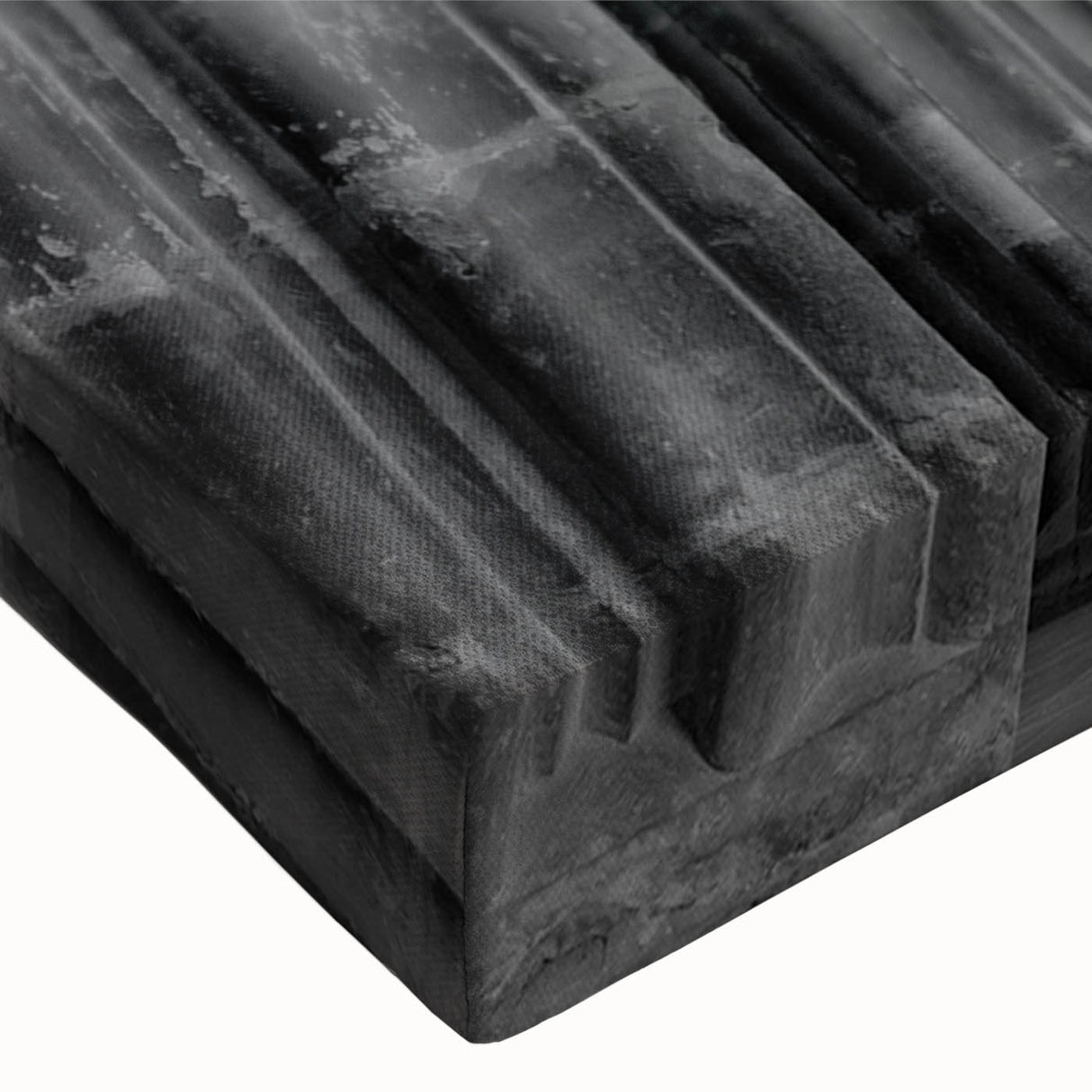 Large black and white landscape art painting on stretched canvas, depicting a serene church scene.